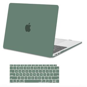 MOSISO Case for MacBook Air 13” Case 2022 2021 2020 2019 2018 BROWN/GREEN
